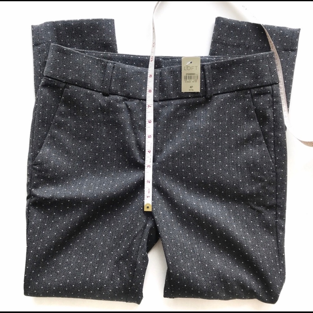 LOFT Marisa Skinny Ankle Trousers In Gray Pindot